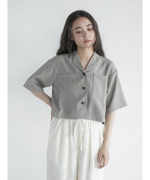 FIKA.（フィーカ） ジャケット テーラードジャケット Back zip cropped