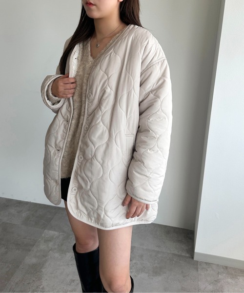「apres jour mignon」 キルティングブルゾン フリー ライトベージュ レディース_画像7