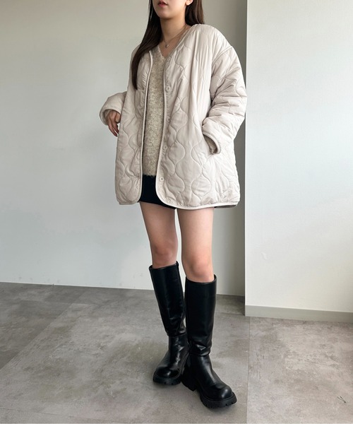 「apres jour mignon」 キルティングブルゾン フリー ライトベージュ レディース_画像8
