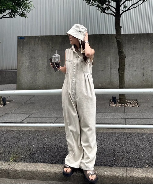 Ameri（アメリ） オールインワン MEDI GRUNGE DENIM WIDE ROMPERS