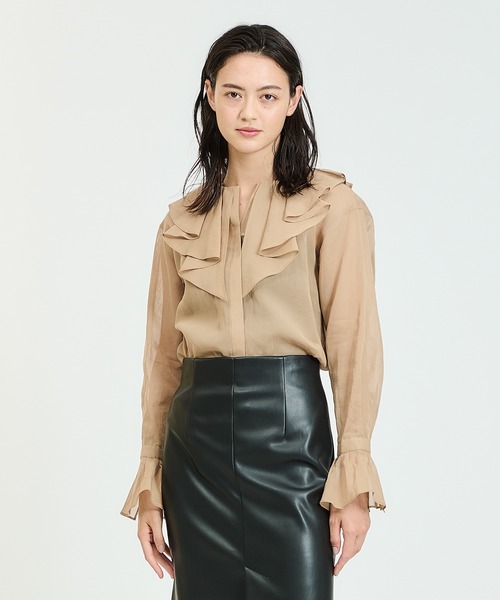 ESTNATION（エストネーション） 長袖ブラウス 36 ホワイト レディース