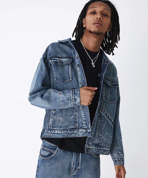 SUPPLIER（サプライヤー） デニムジャケット gジャン Rhinestone Denim