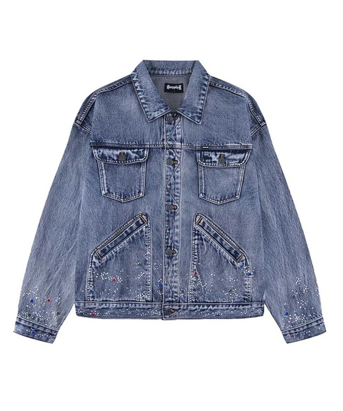 SUPPLIER（サプライヤー） デニムジャケット gジャン Rhinestone Denim