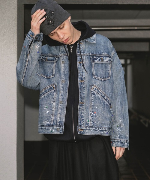 SUPPLIER（サプライヤー） デニムジャケット gジャン Rhinestone Denim