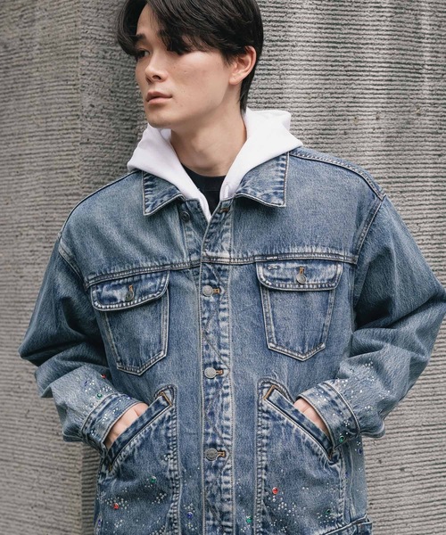SUPPLIER（サプライヤー） デニムジャケット gジャン Rhinestone Denim