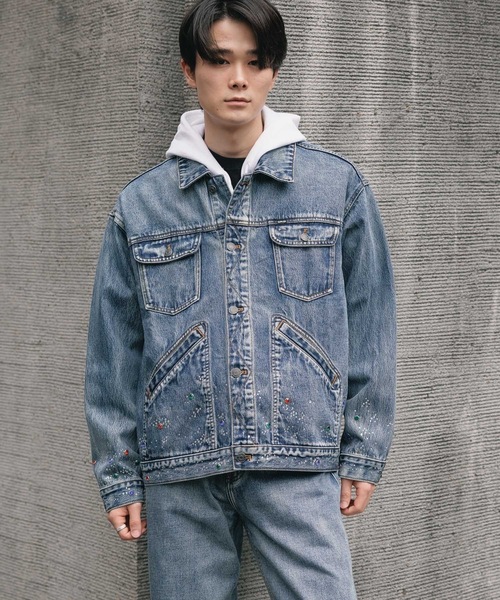 SUPPLIER（サプライヤー） デニムジャケット gジャン Rhinestone Denim 
