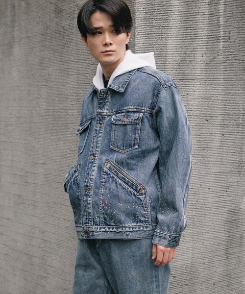 SUPPLIER（サプライヤー） デニムジャケット gジャン Rhinestone Denim
