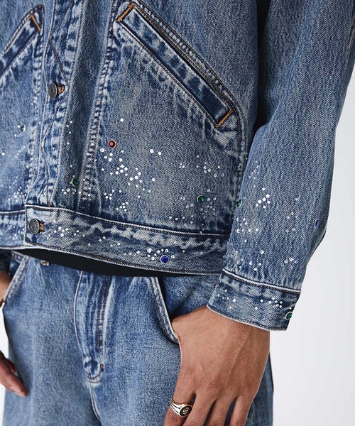 新品☆ Denim Jacket デニムジャケット Gジャン SUPPLIER（サプライヤー） デニムジャケット gジャン Rhinestone Denim