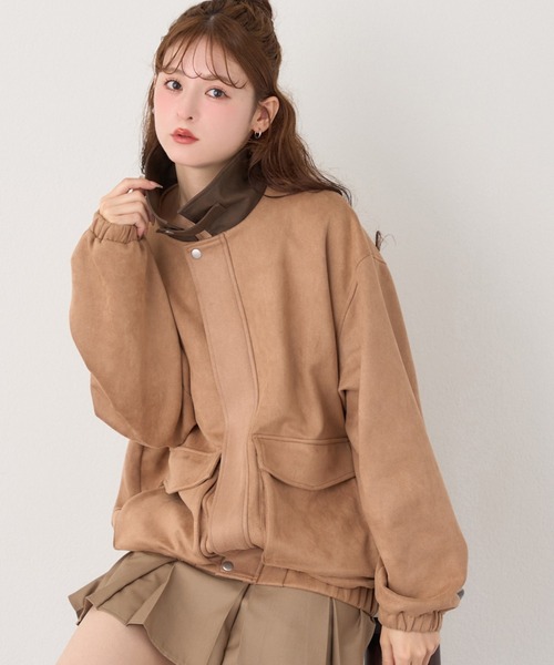 one after another NICE CLAUP ブルゾン アウター フェイクレザー
