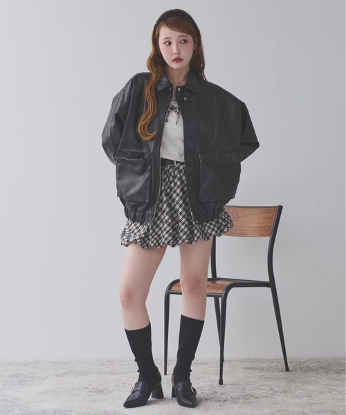 NICE CLAUP フェイクレザージャケット one after another NICE CLAUPフェイクレザージャケット - メルカリ