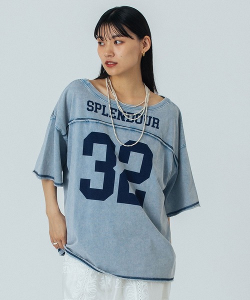 シアーレースシャツ （ホワイト） [ローズバッド] ASSORT L/S TEE