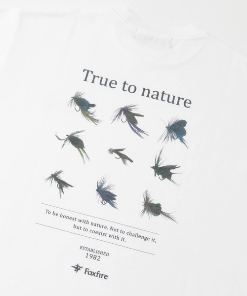 『別注』Foxfire×DOORS　毛針プリントTシャツ Foxfire tシャツ 「別注」Foxfire×DOORS 毛針プリントTシャツ