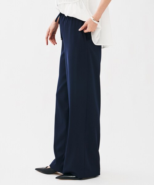 YAA!! 定番パンツ UNTITLED パンツ ダブルサテンワイドパンツ レディース