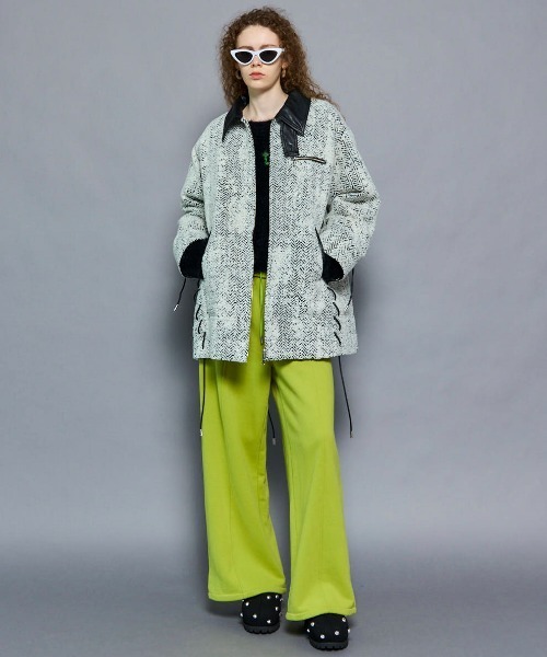 ステンカラーコート コート Lace Up A-line Coat/レースアップＡラインコート レディースの画像