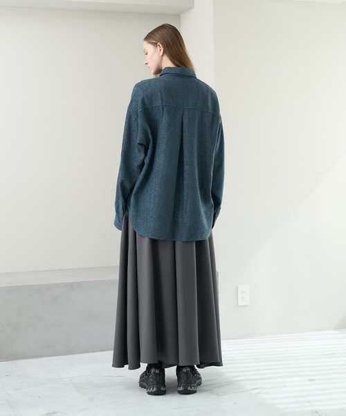 KUUUPY（クーピー） シャツ Front Tucked Tweed Shirt - フロント
