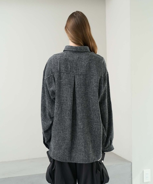 KUUUPY（クーピー） シャツ Front Tucked Tweed Shirt - フロント