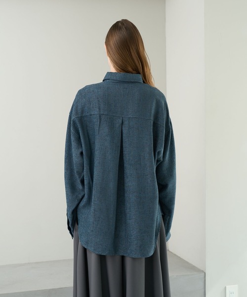 KUUUPY（クーピー） シャツ Front Tucked Tweed Shirt - フロント