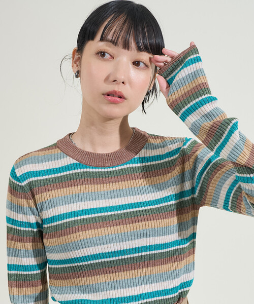 ニット セーター ウォッシャブル ラメ クルーネックニット レディース | FREAK'S STORE | 04