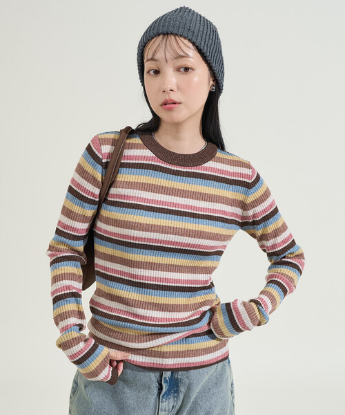 ニット セーター ウォッシャブル ラメ クルーネックニット レディース | FREAK'S STORE | 16