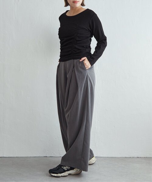notconventional シャーリングTシャツ notconventional シャーリングT
