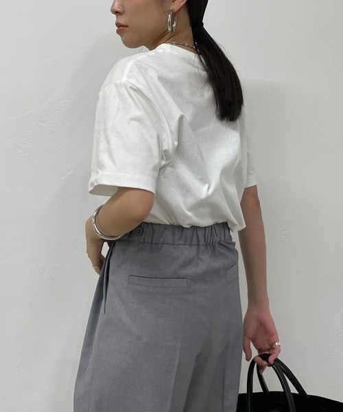 「LOUNGEDRESS」 半袖Tシャツ FREE オフホワイト レディース_画像2