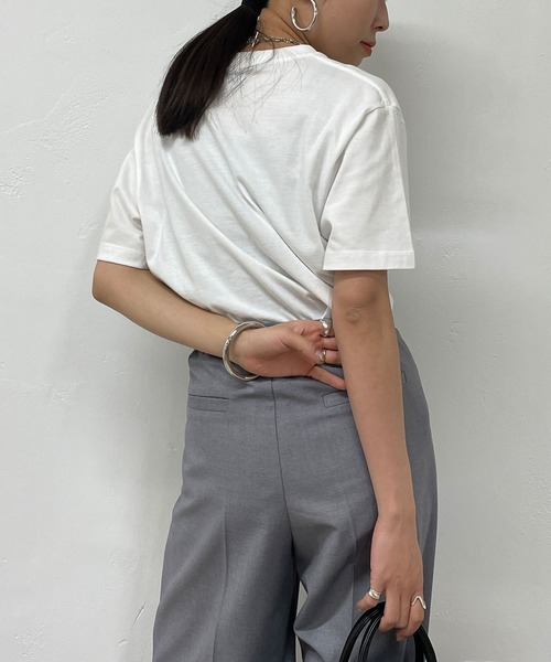 「LOUNGEDRESS」 半袖Tシャツ FREE オフホワイト レディース_画像3