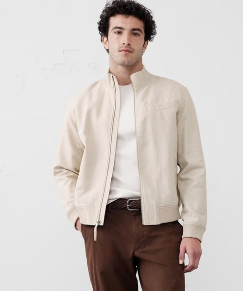 BANANA REPUBLIC ジップ ジャケット　ブルゾン 中古・古着通販】BANANA REPUBLIC (バナナリパブリック) ジップ