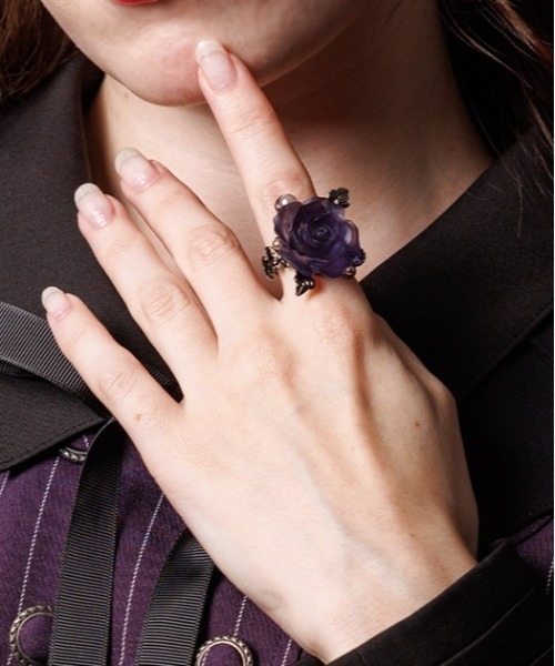 リング　アクセサリー　指輪 axes femme 指輪 リング ダークカラーローズリング レディース