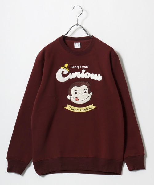 トレーナー スウェット Curious George/おさるのジョージ 裏起毛