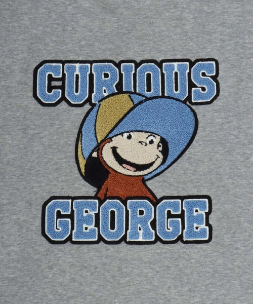 トレーナー スウェット Curious George/おさるのジョージ 裏起毛 