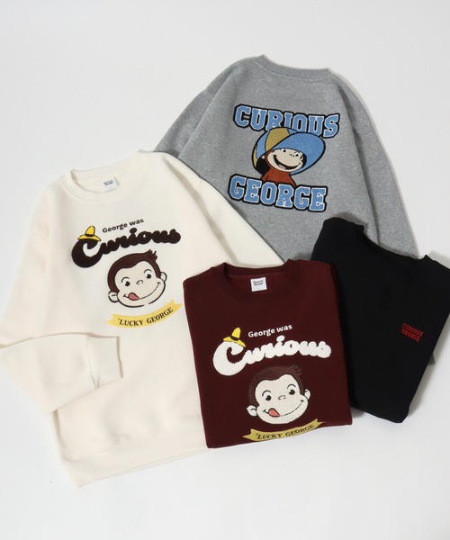 トレーナー スウェット Curious George/おさるのジョージ 裏起毛