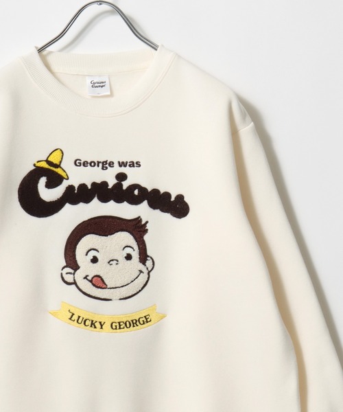 トレーナー スウェット Curious George/おさるのジョージ 裏起毛