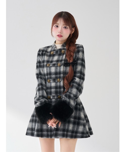 Darich（ダーリッチ） コート アウター ケープチェックナポレオン