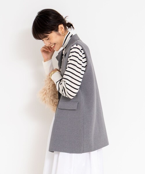 NOLLEY'S（ノーリーズ） ベスト ジレ 「手洗い可能」ミラノリブニット