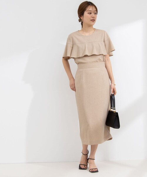 「NOLLEY'S」 半袖ブラウス 38 ベージュ レディースの画像