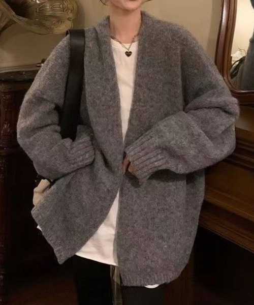 ミーバイイッセイミヤケ カーディガン ドロップショルダー ライトパープル 羽織 ミーバイイッセイミヤケ カーディガン ドロップショルダー