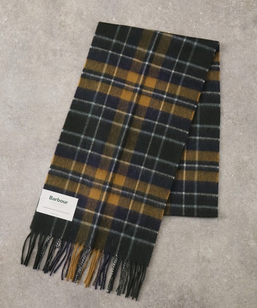 (取寄) バブアー ニュー チェック タータン スカーフ Barbour New Check Tartan Scarf Forest/Bronze Brown Barbour（バブアー） マフラー 「BARBOUR/バブアー」New Check Tartan