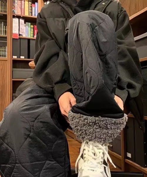 パンツ 裏ボアキルティングルーズパンツ メンズ レディース : ZOZOTOWN