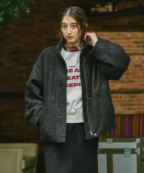 George's ブルゾン アウター カーリーボアブルゾン レディース