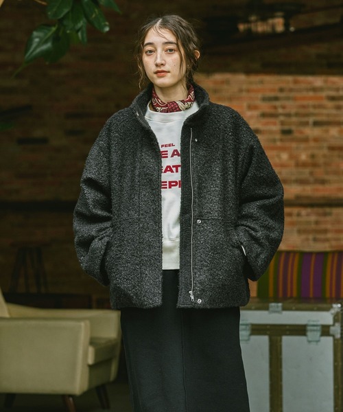 George's ブルゾン アウター カーリーボアブルゾン レディース