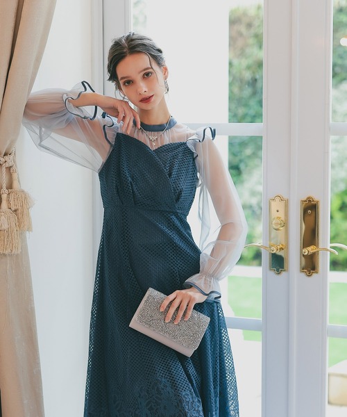 Dorry Doll ブルー ドレス チュール ネイビー Dorry Doll ブルー ドレス チュール ネイビー