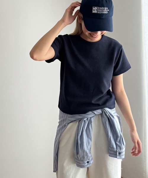 「CANAL JEAN」 「elmar」半袖カットソー ONE SIZE ヘザーグレー レディース_画像8