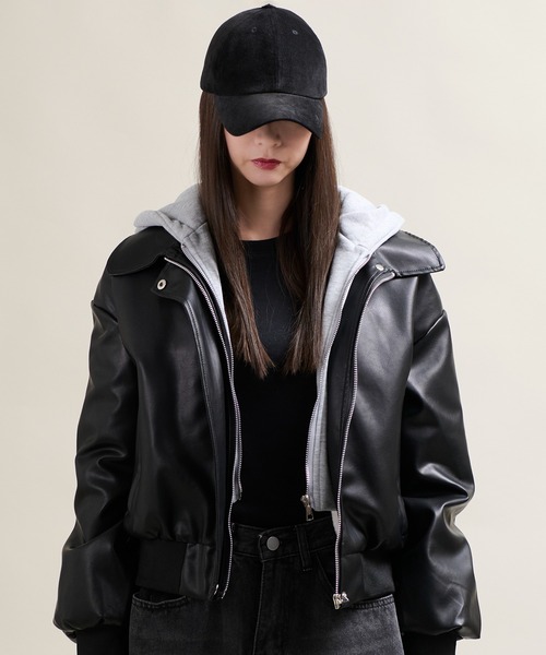 CALIFORNIA OUTFITTERS ブルゾン アウター 11C4 フード付PUレザー