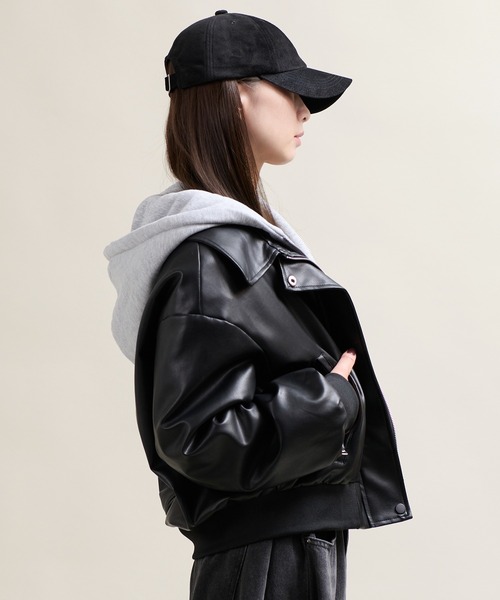 CALIFORNIA OUTFITTERS ブルゾン アウター 11C4 フード付PUレザー