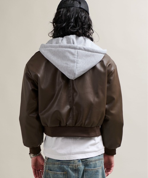 CALIFORNIA OUTFITTERS ブルゾン アウター 11C4 フード付PUレザー
