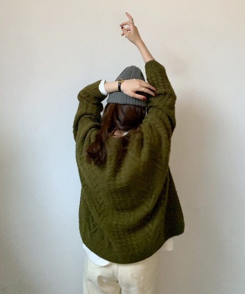 「HALEY PESCA」 長袖ニット FREE パープル レディース_画像7