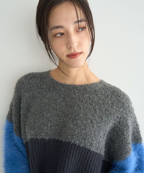 YECCA VECCA（イェッカヴェッカ） ニット セーター 素材MIX配色