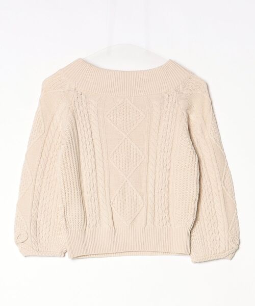 「Bon mercerie」 7分袖ニット - ホワイト レディース_画像2