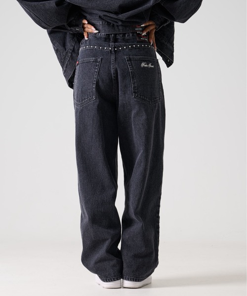FUBU（フブ） ワイドパンツ ジーンズ ブランド Studs Denim Pants