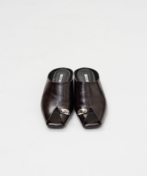 【PRANK PROJECT】 ポインテッドトゥミュール ブラック PRANK PROJECT】 ポインテッドトゥミュール ブラック